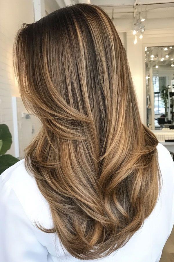 Bal rengi balayage saç