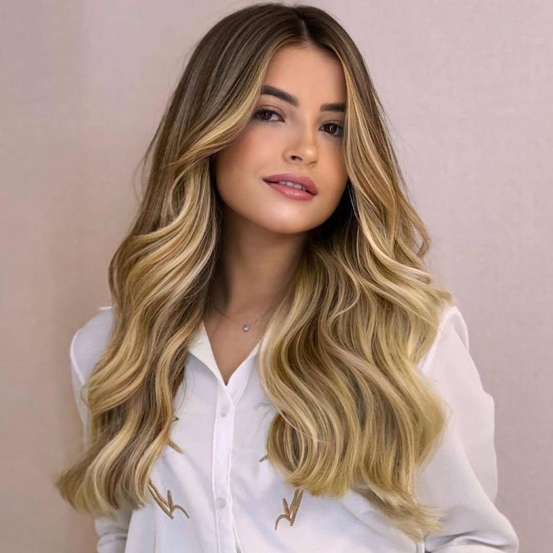 Modern balayage saç stili