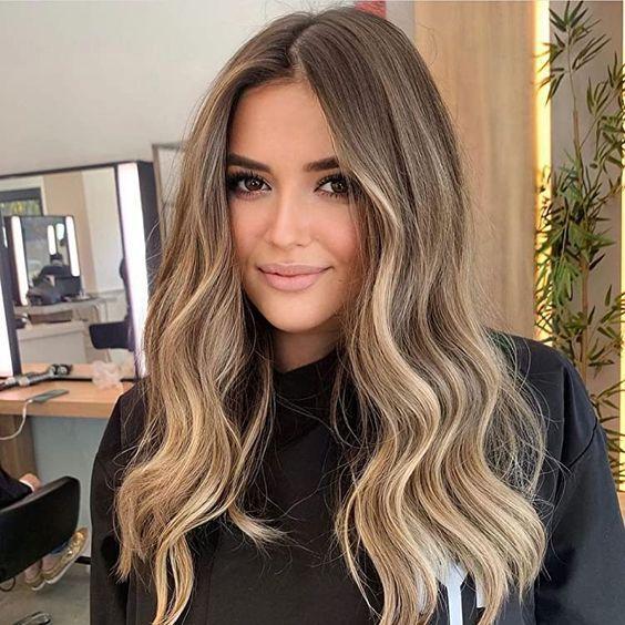 Ten rengine uygun bej balayage