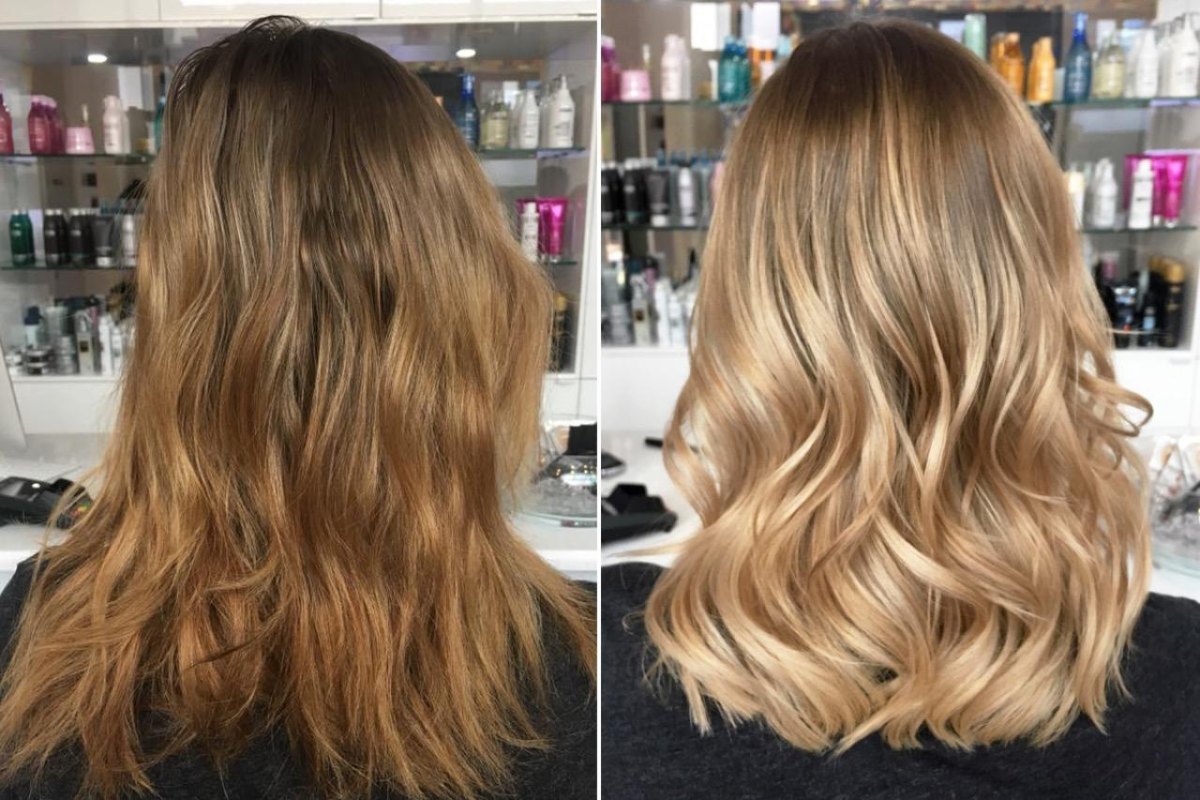 Balayage öncesi sonrası saç