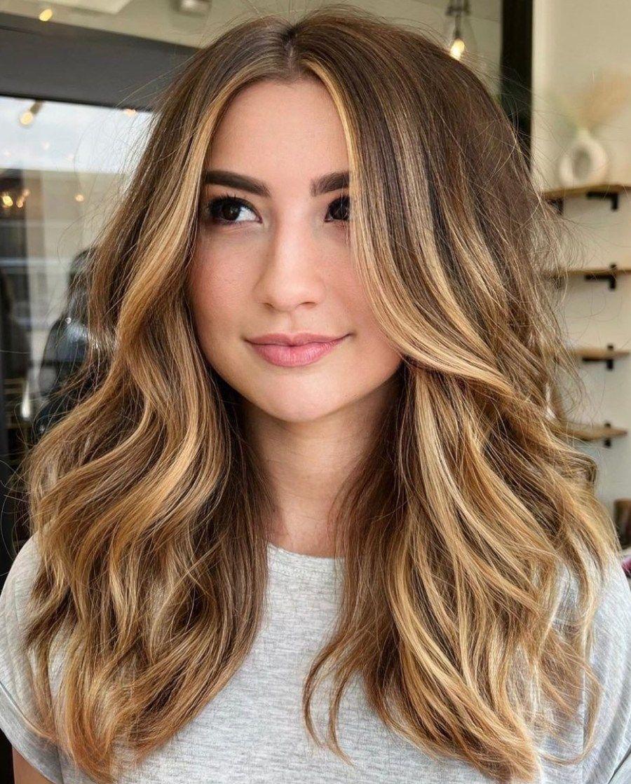 Bej karamel balayage saç
