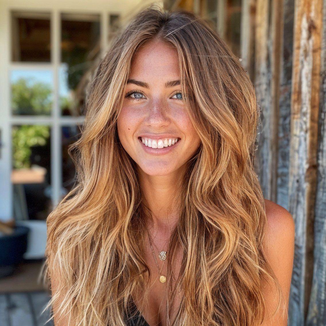 Işıltılı honey bronde saç