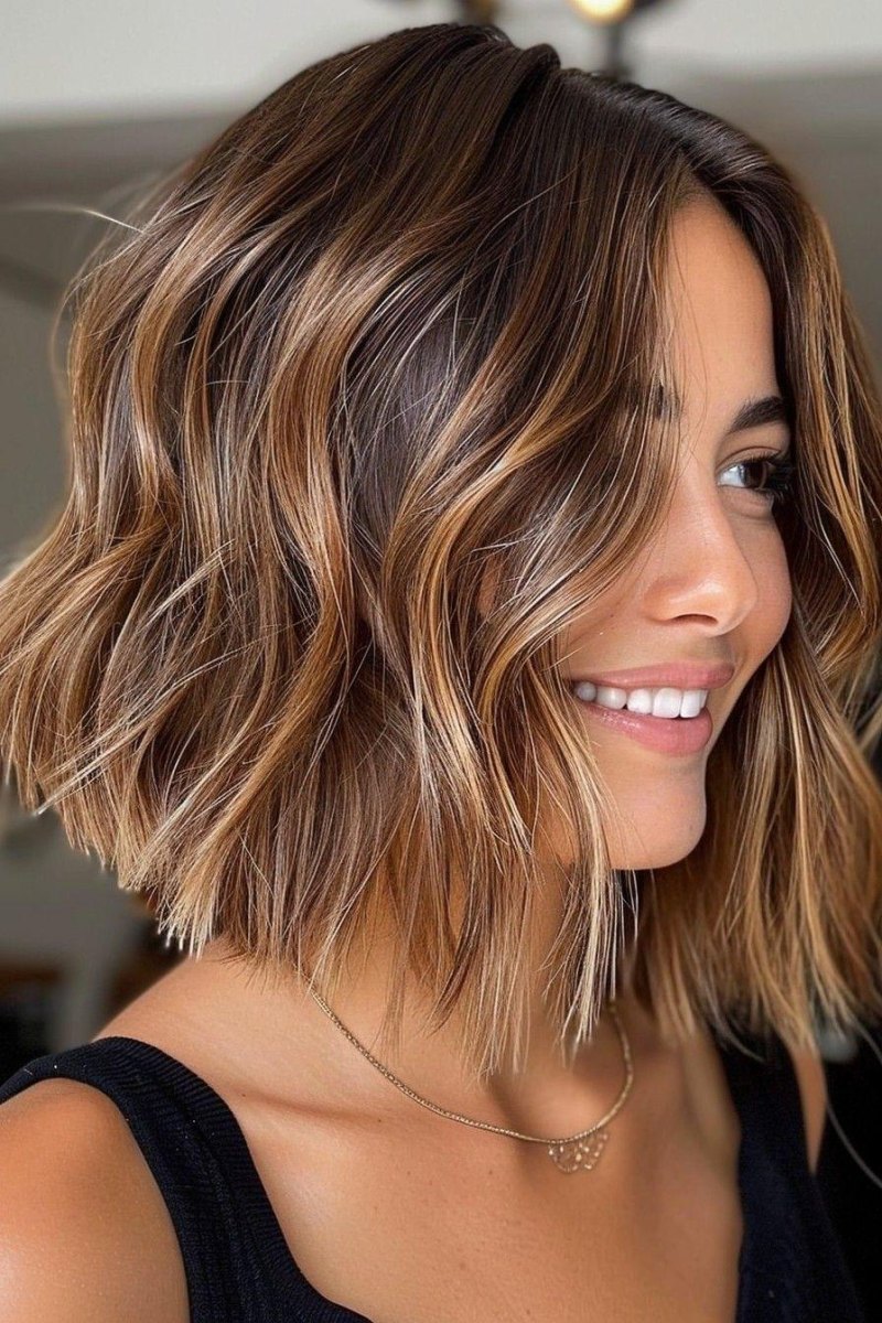 Bob kesim honey bronde saç