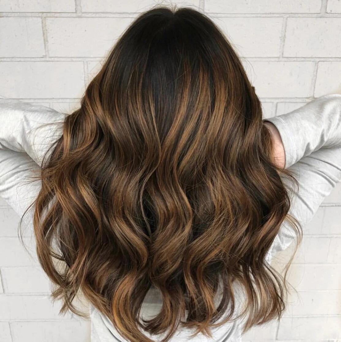 Kahve balayage ton geçişleri