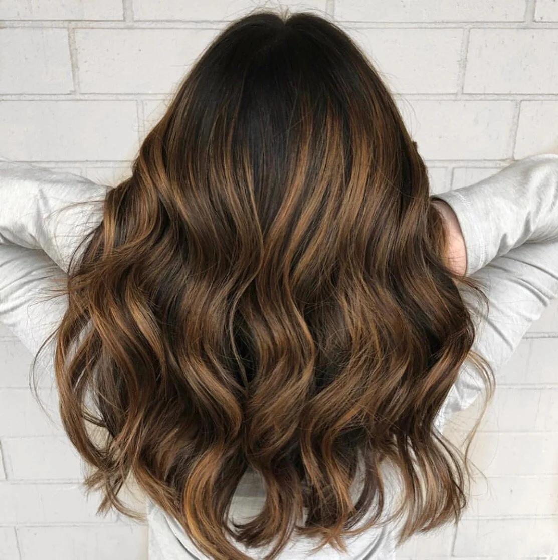 Doğal kahve balayage