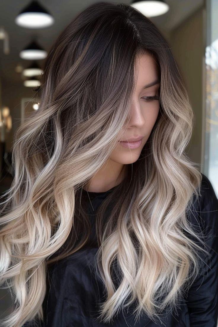 Doğal köklü soğuk balayage