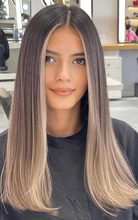 Düz saçta balayage uygulaması
