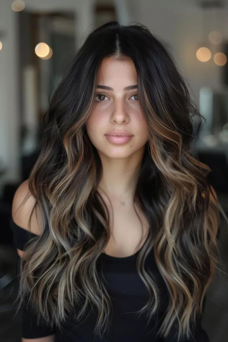 Esmer saç doğal balayage