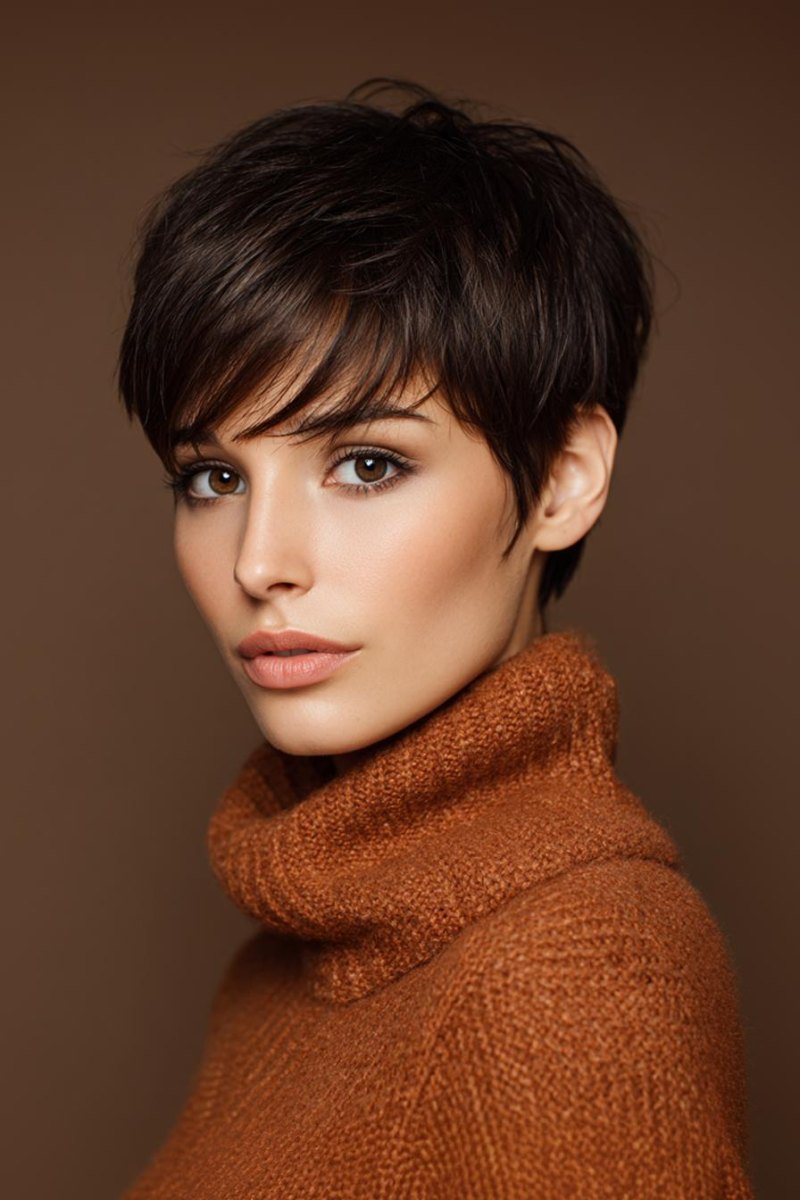 Kısa espresso kahve pixie modeli