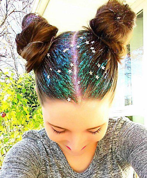 Festival tarzı space bun görünümü