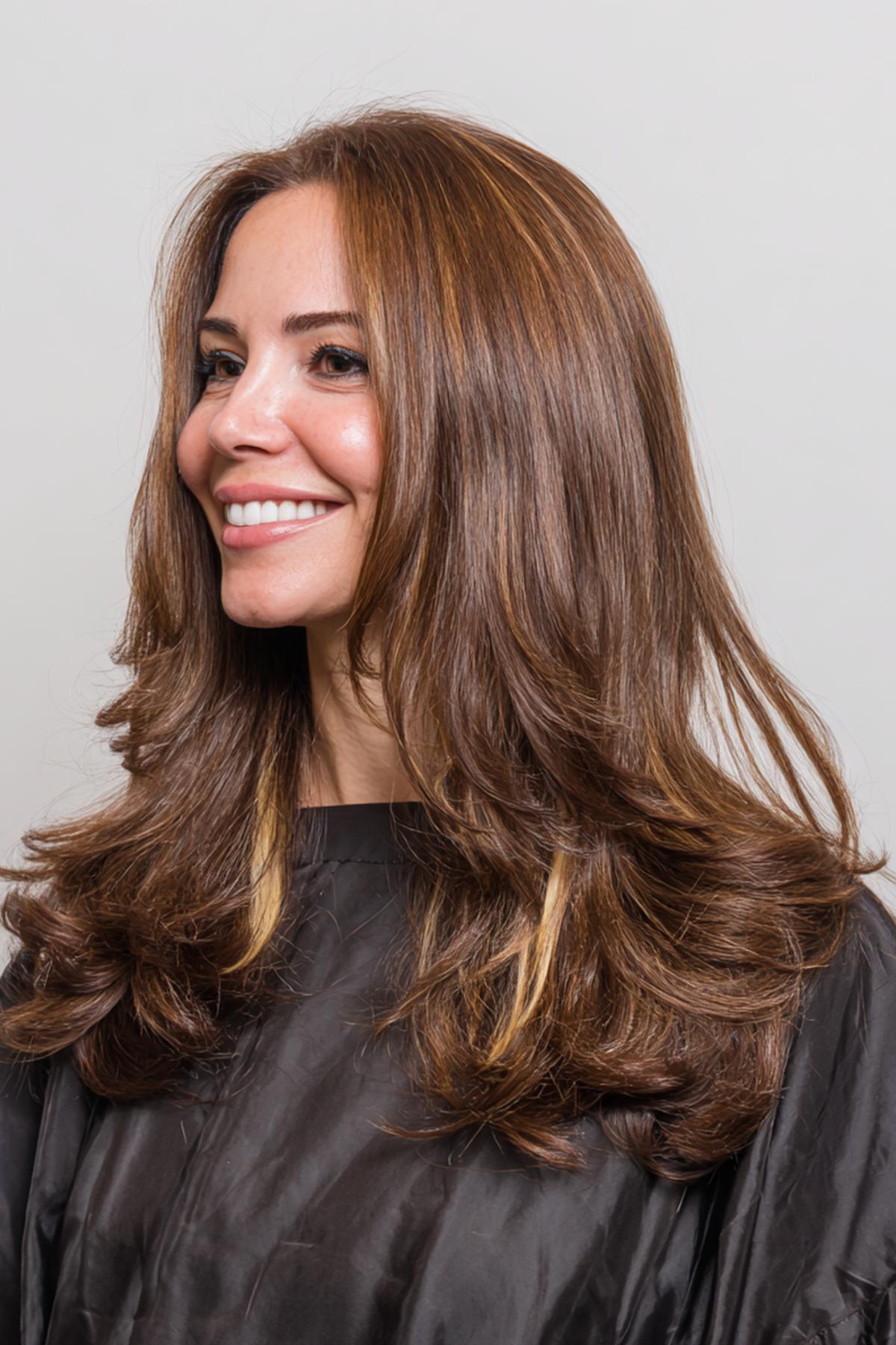 Golden Brown Layered Cut