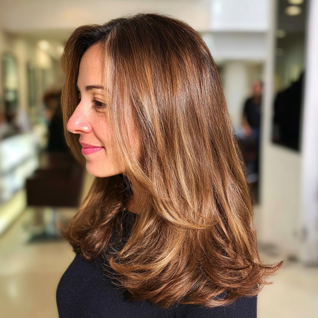Golden Brown Long Layers