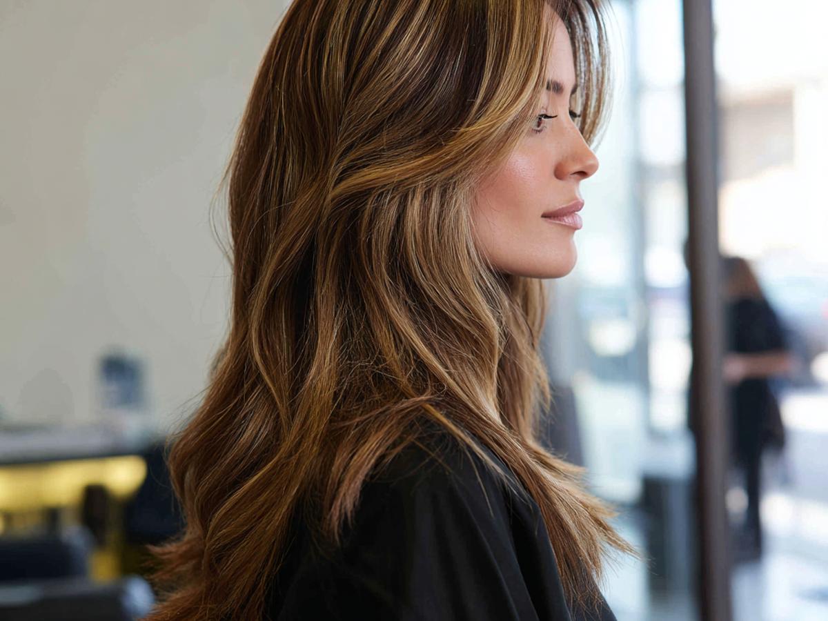 Balayage Golden Brown Layers