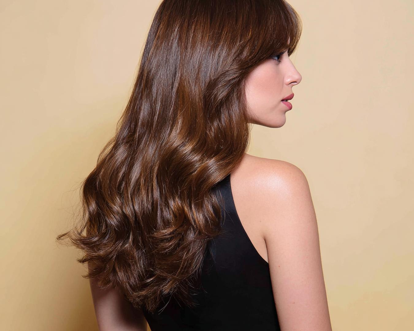 Glossy Golden Brown Waves