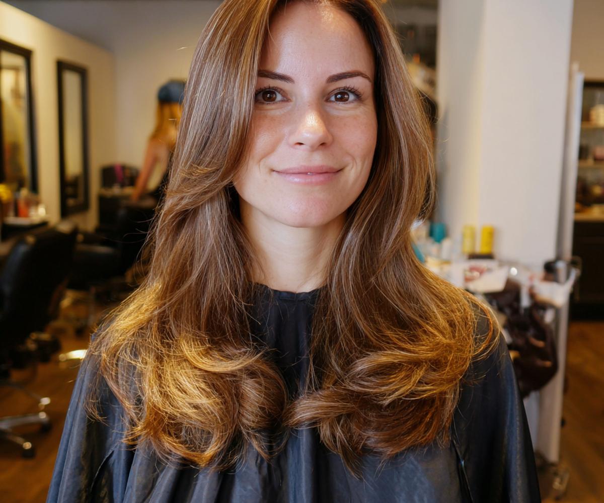 Golden Brown Layered Blowout