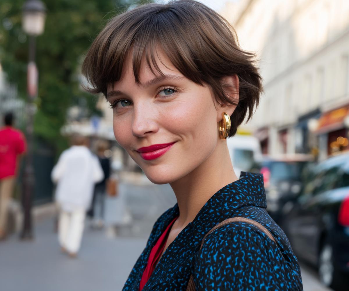 Brown Short Textured Bob