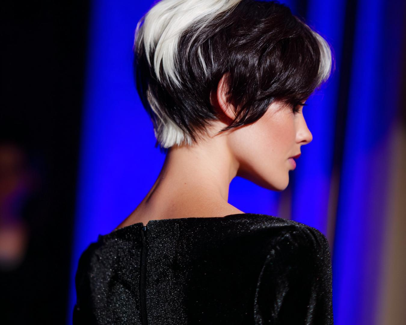 Black And White Pixie Cut
