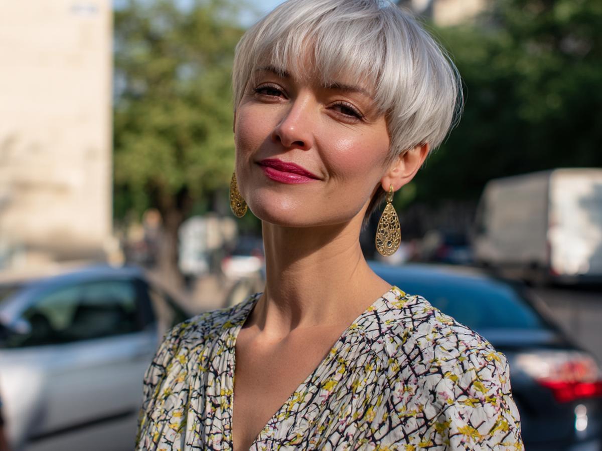 Silver Pixie With Long Fringe