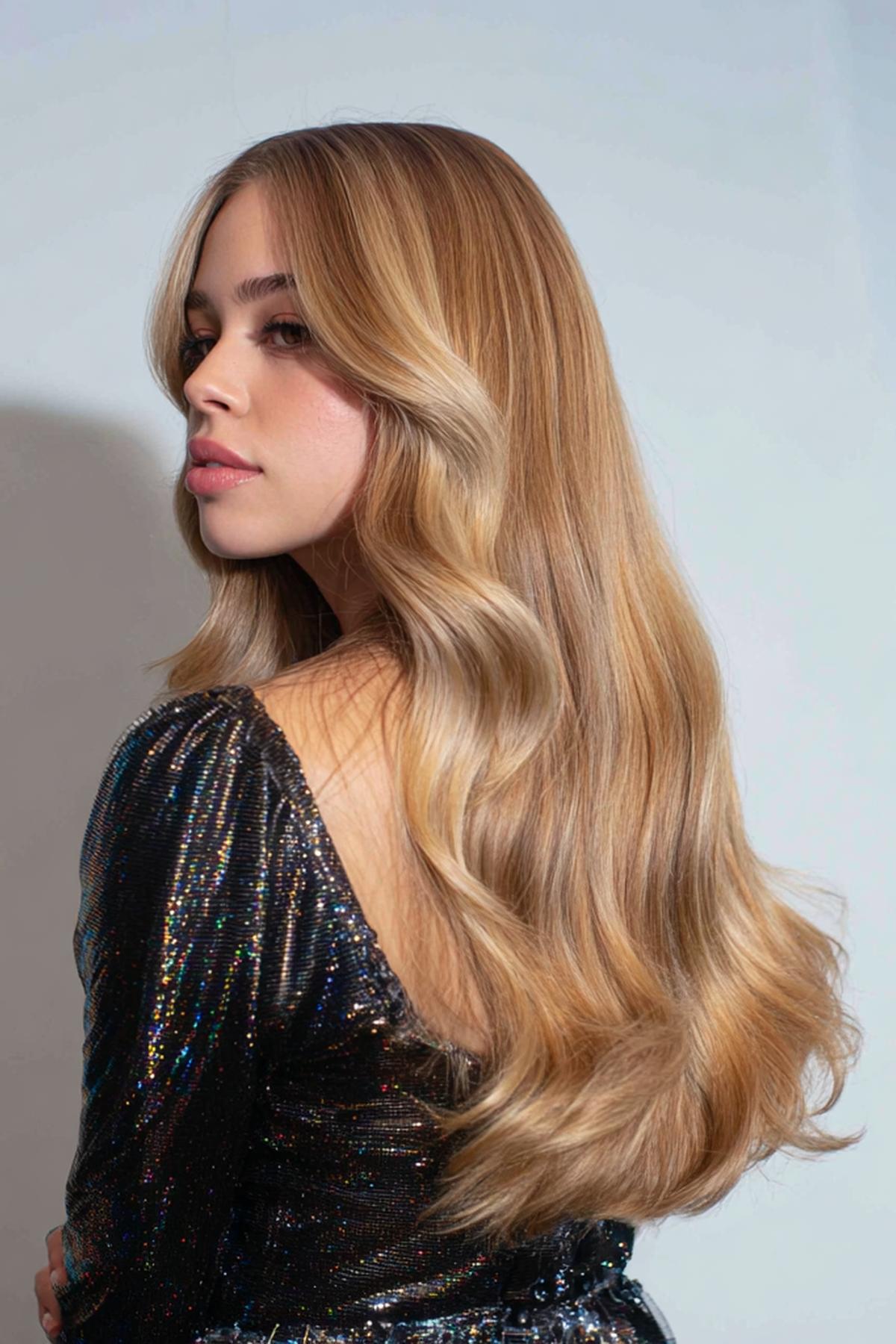 Honey Blonde Long Loose Waves
