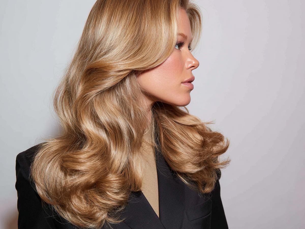 Golden Blonde Blowout Waves