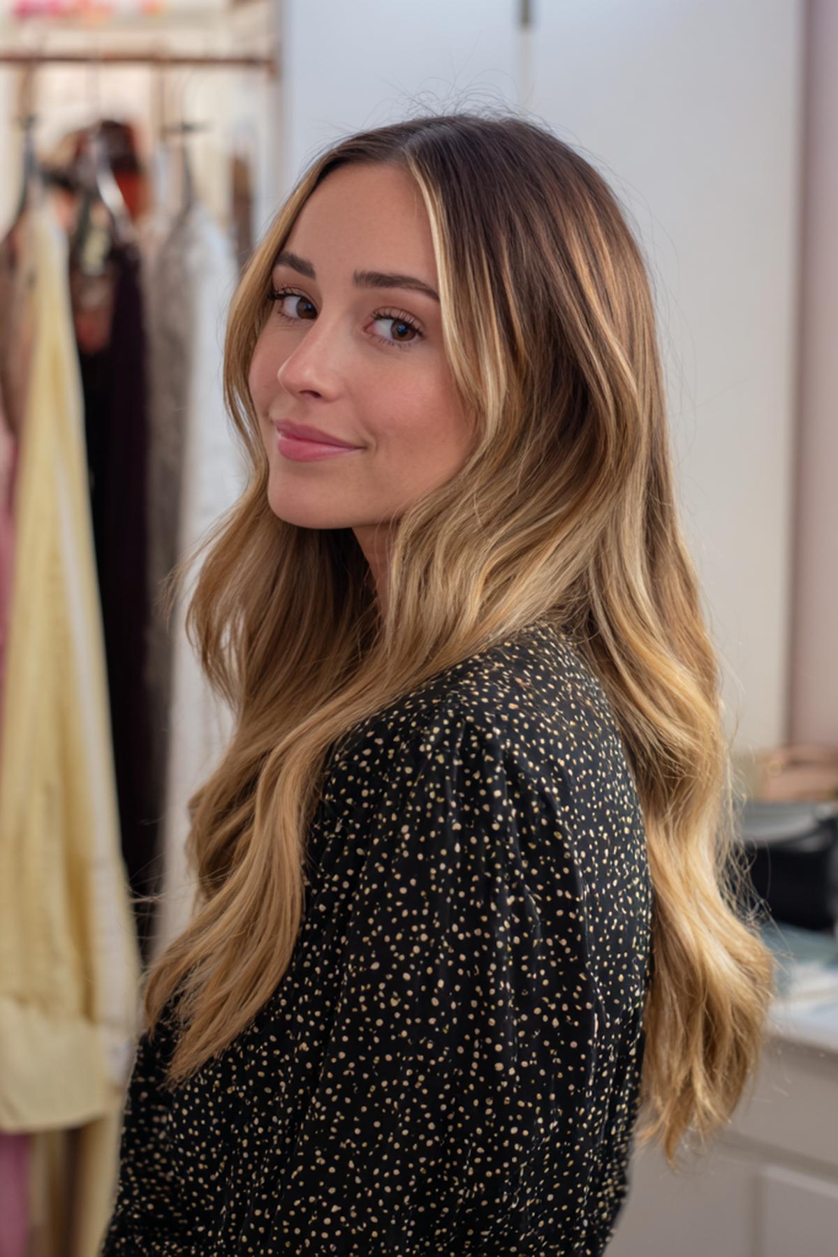 Balayage Honey Blonde Waves