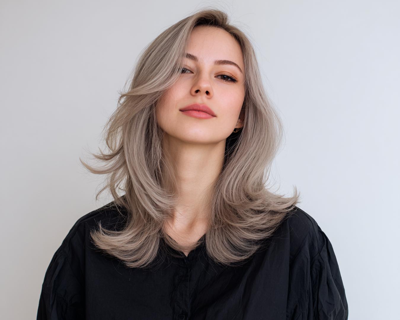 Ash Gray Layered Cut