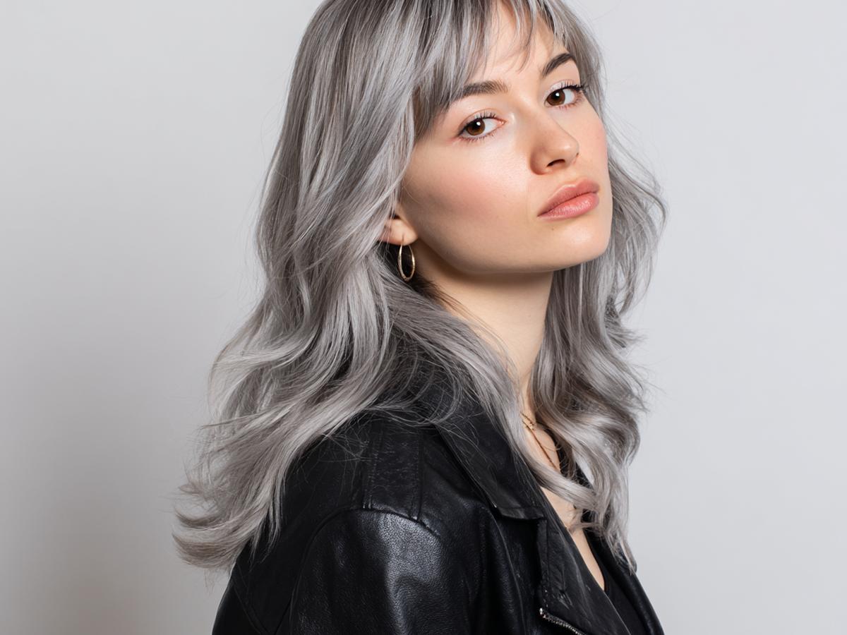 Grey Waves With Wispy Bangs
