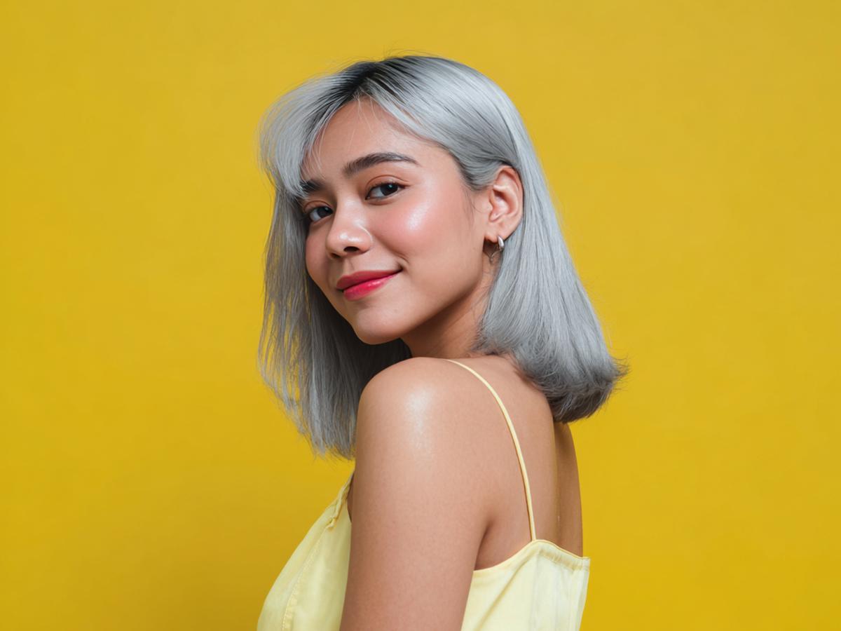 Short Grey Bob With Bangs