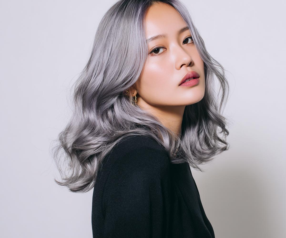 Grey Wavy Lob