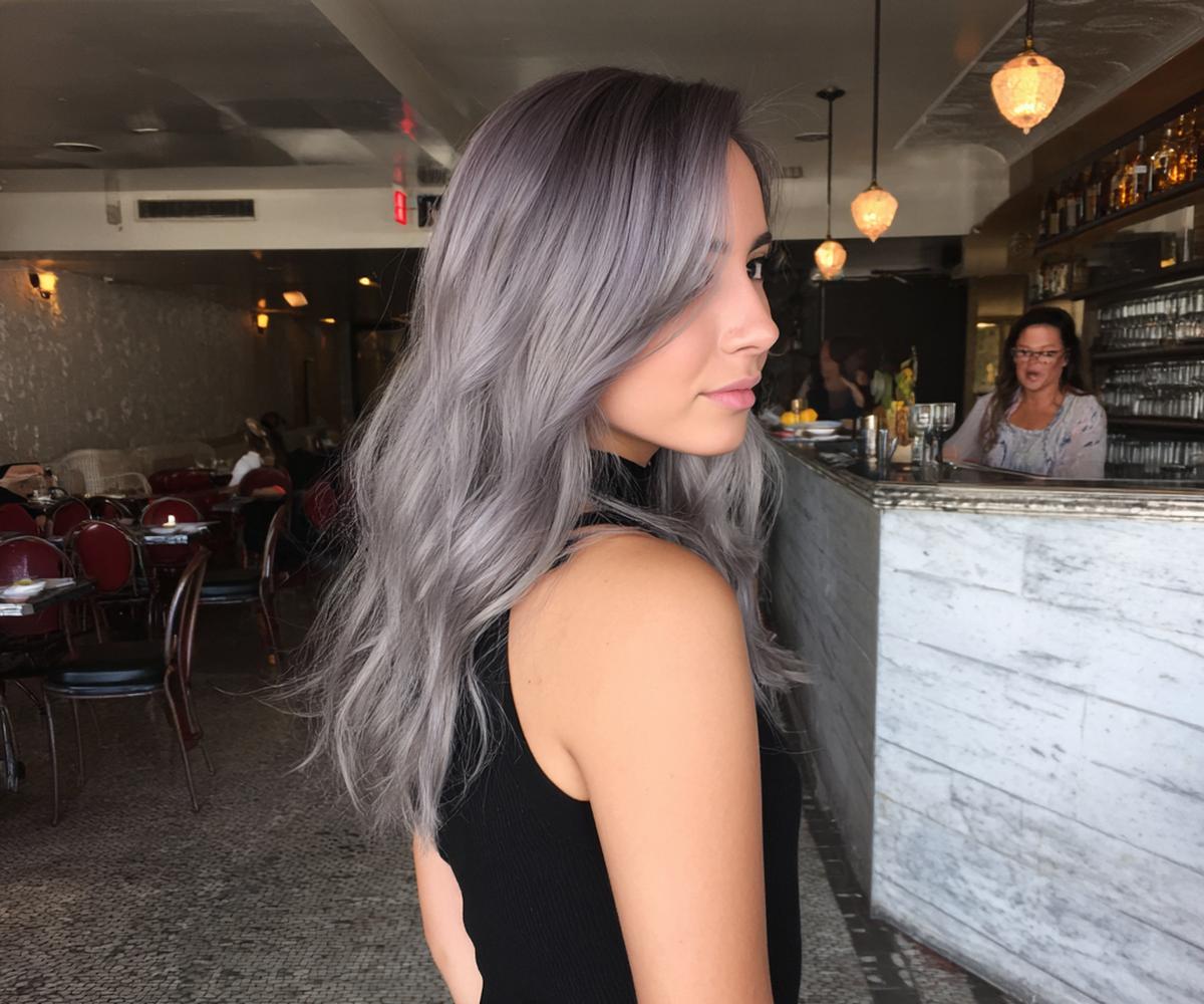 Ash Gray Loose Waves