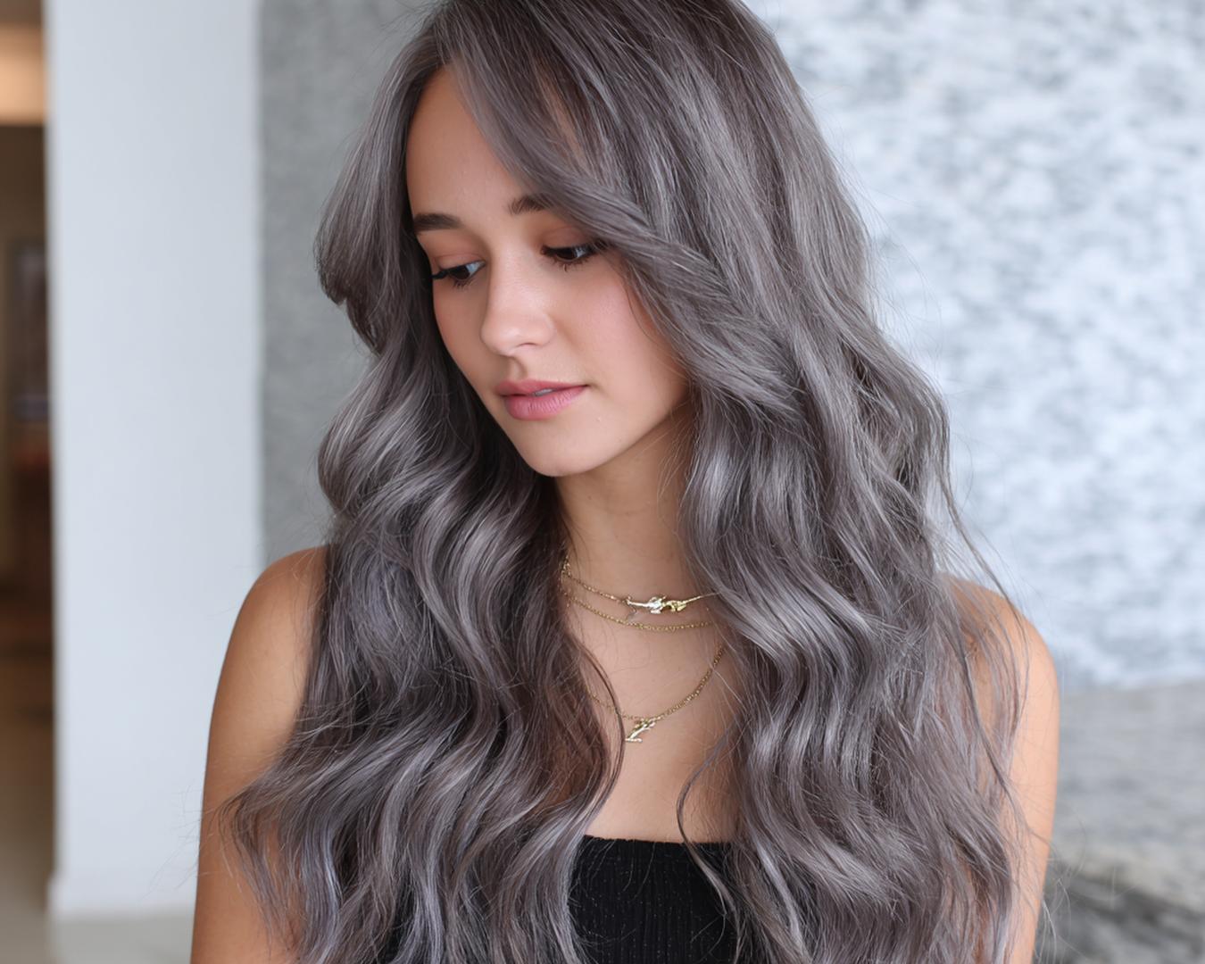 Ash Gray Waves With Fringe