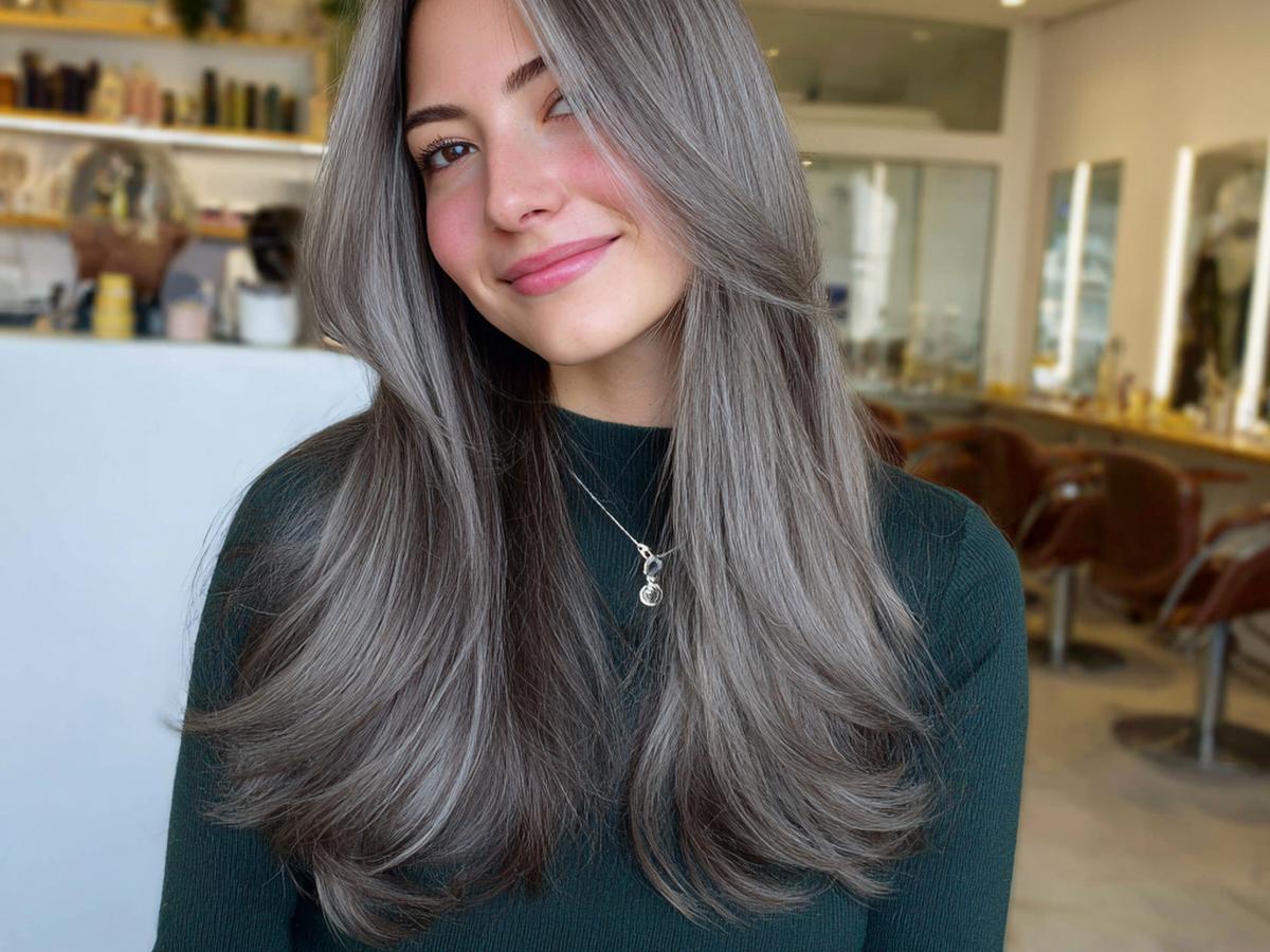 Ash Gray Face Framing Layers