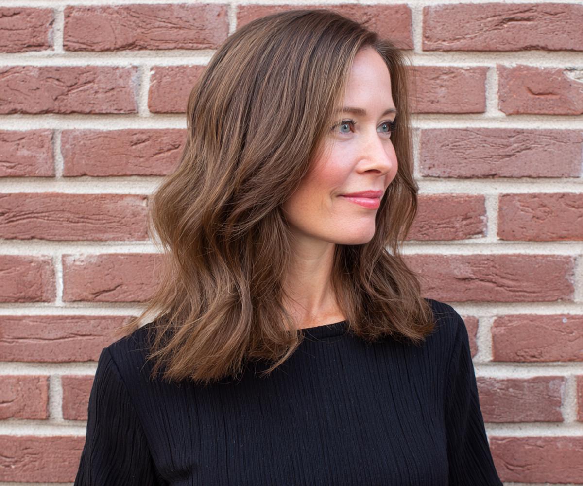 Wavy Lob Medium Brown