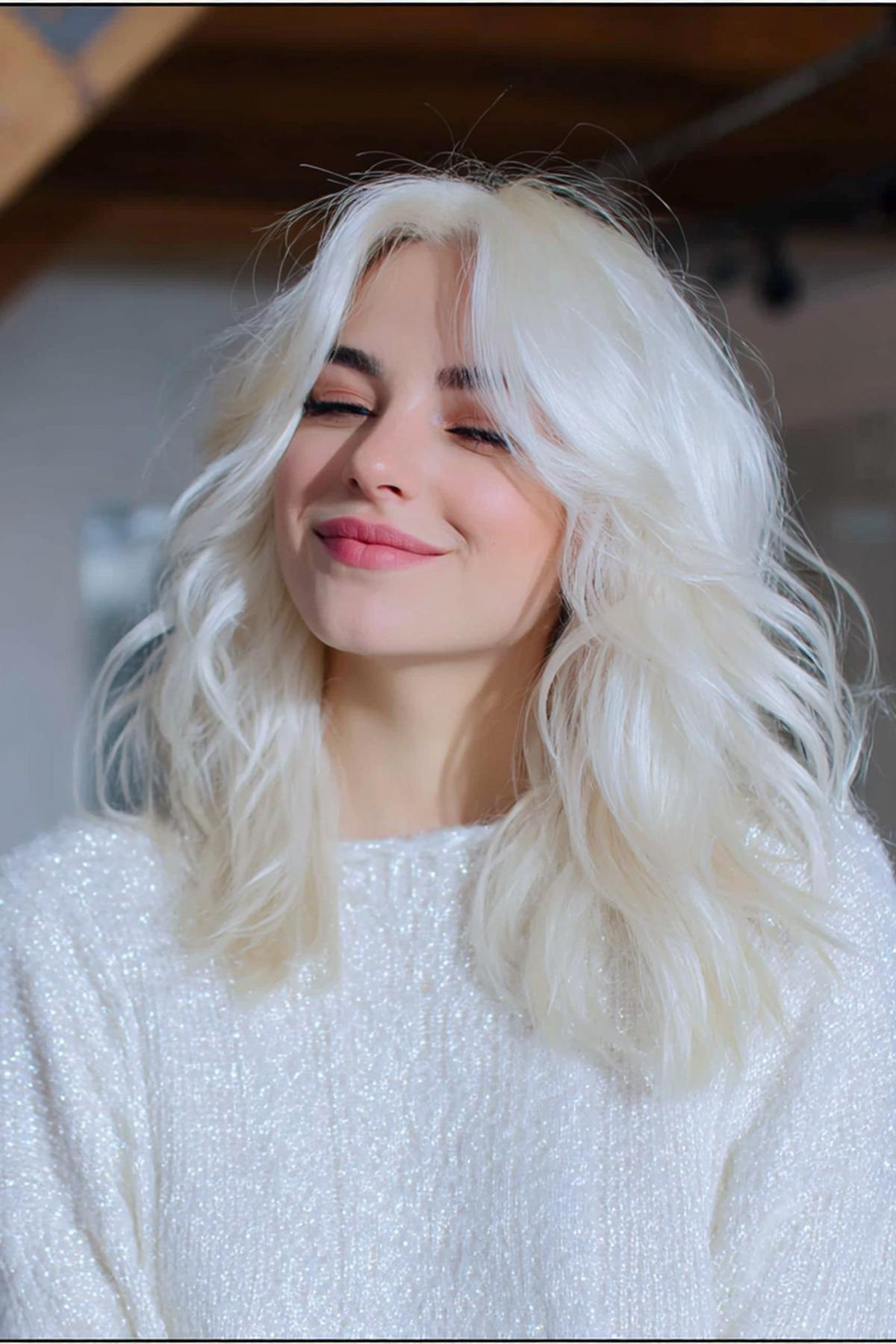 Platinum Blonde Tousled Waves
