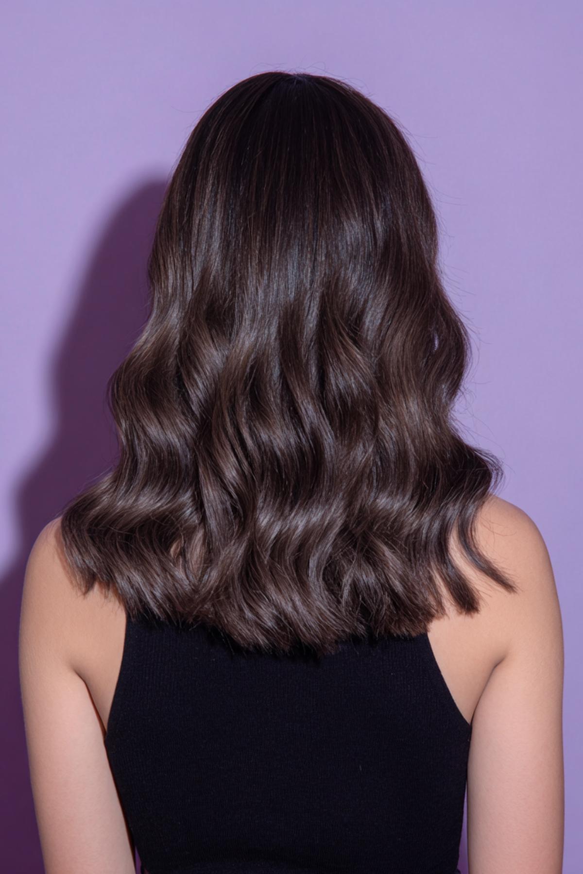 Shoulder Length Wavy Brown Hair