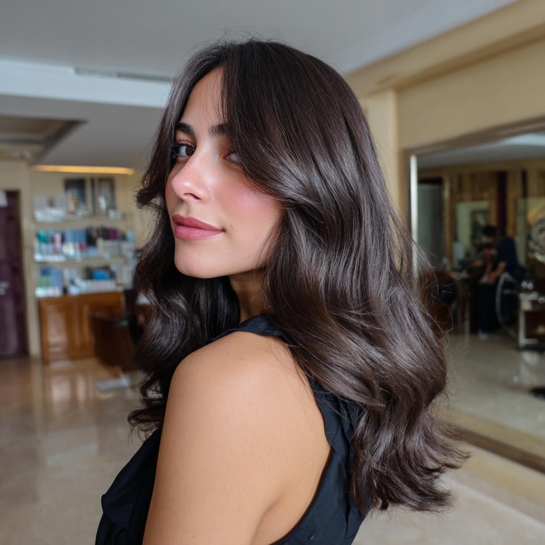 Soft Waves With Curtain Bangs