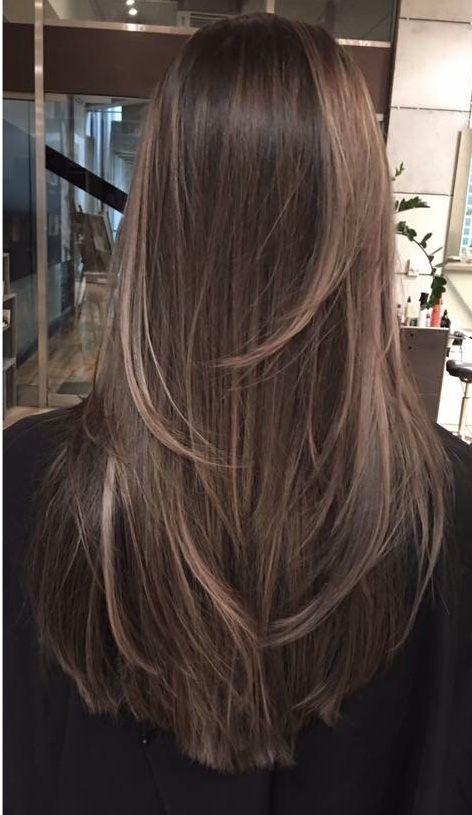 İnce balayage uzun saç