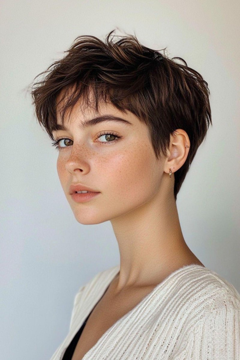 İnce telli kahverengi pixie