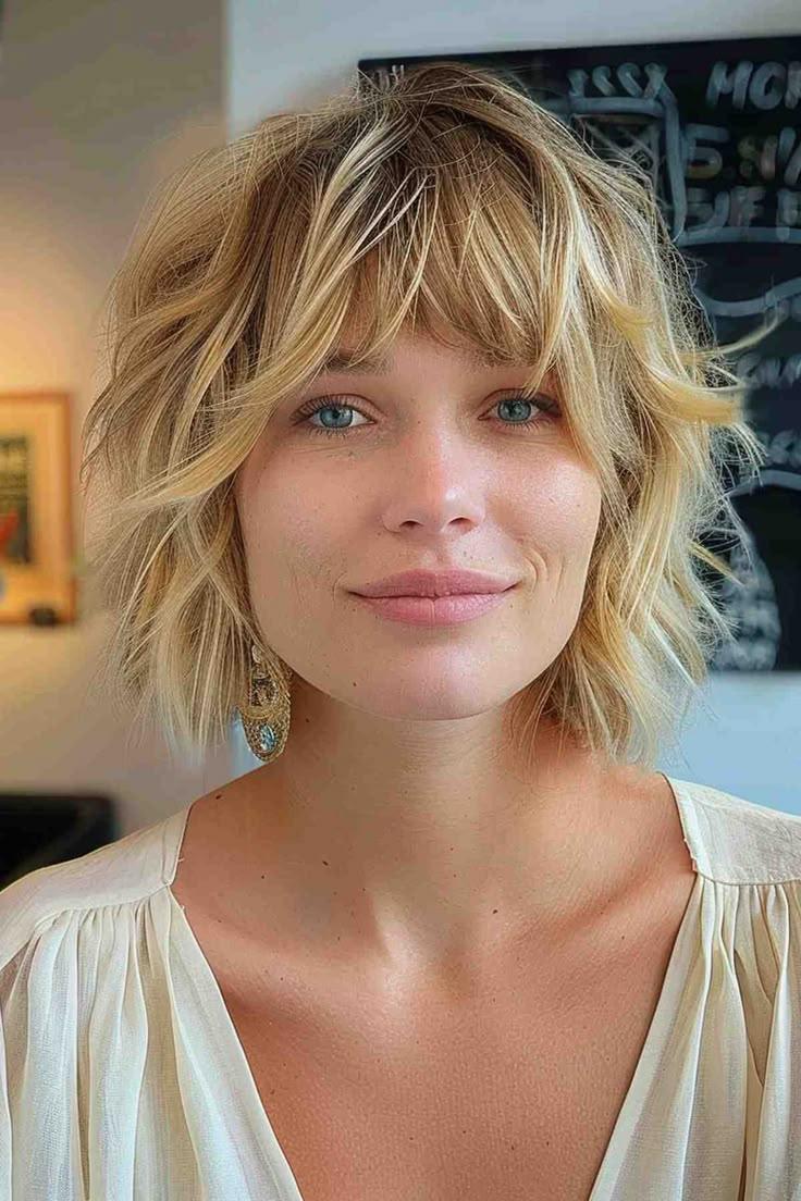 İnce saç shag bob modeli