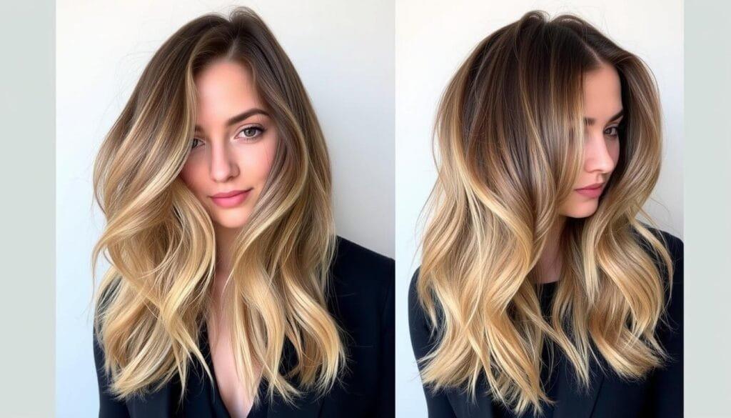 İnce saç bej balayage