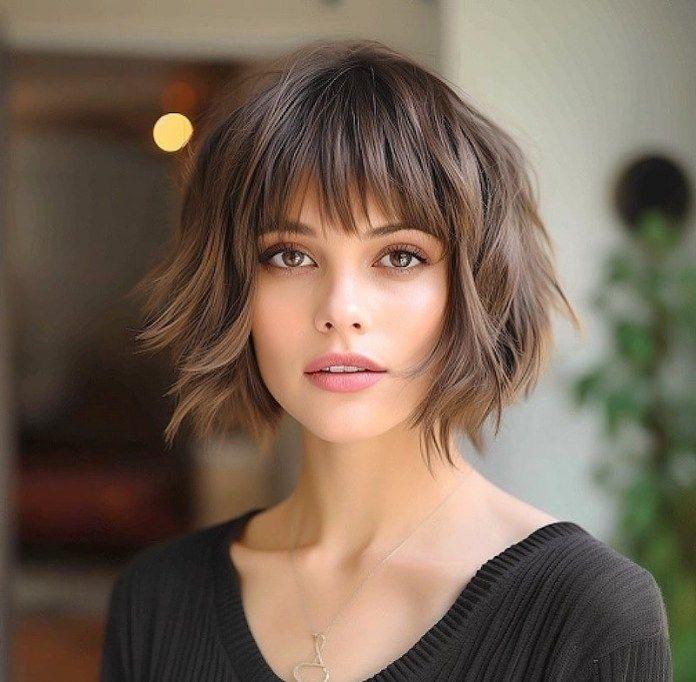 Kahküllü shag bob saç
