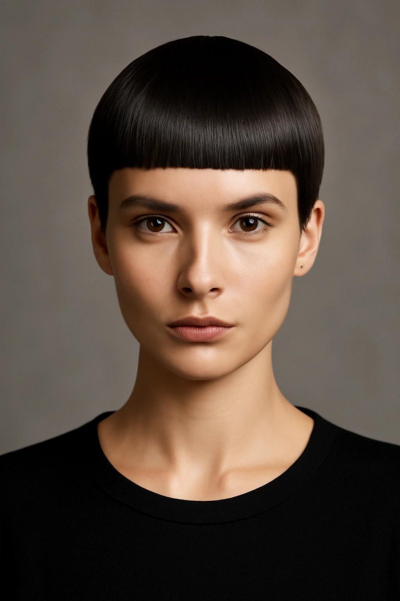 Kalın kahküllü pixie modeli