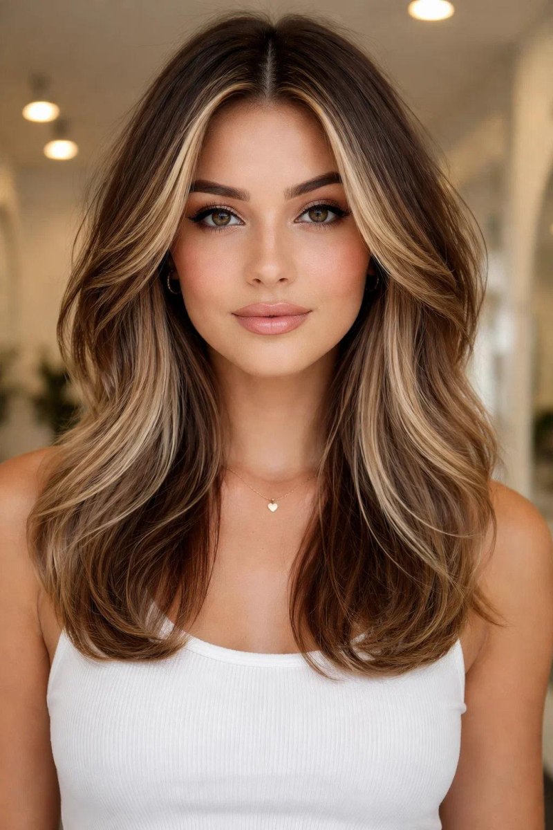 Katlı kesim balayage saç