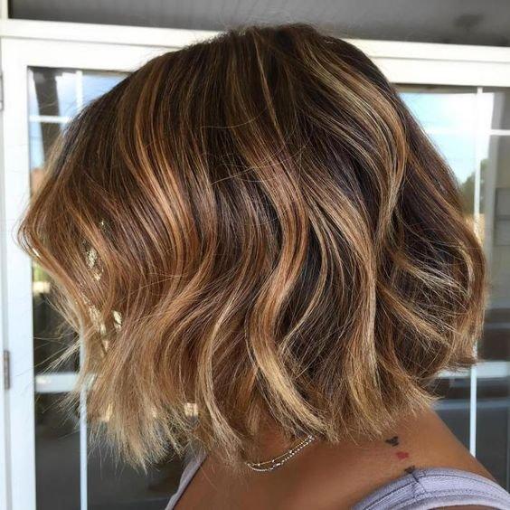 Kısa bob balayage saç