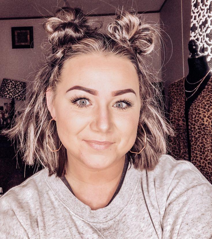 Kısa saç space bun uygulaması
