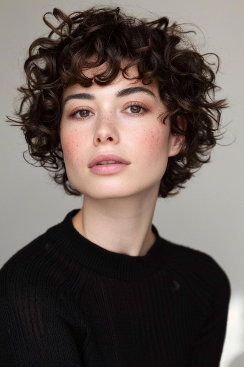 Kıvırcık saç bixie modeli