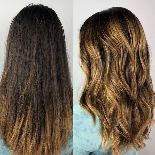 Koyu kahveden honey bronde geçiş