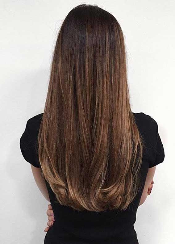 Minimal kestane balayage