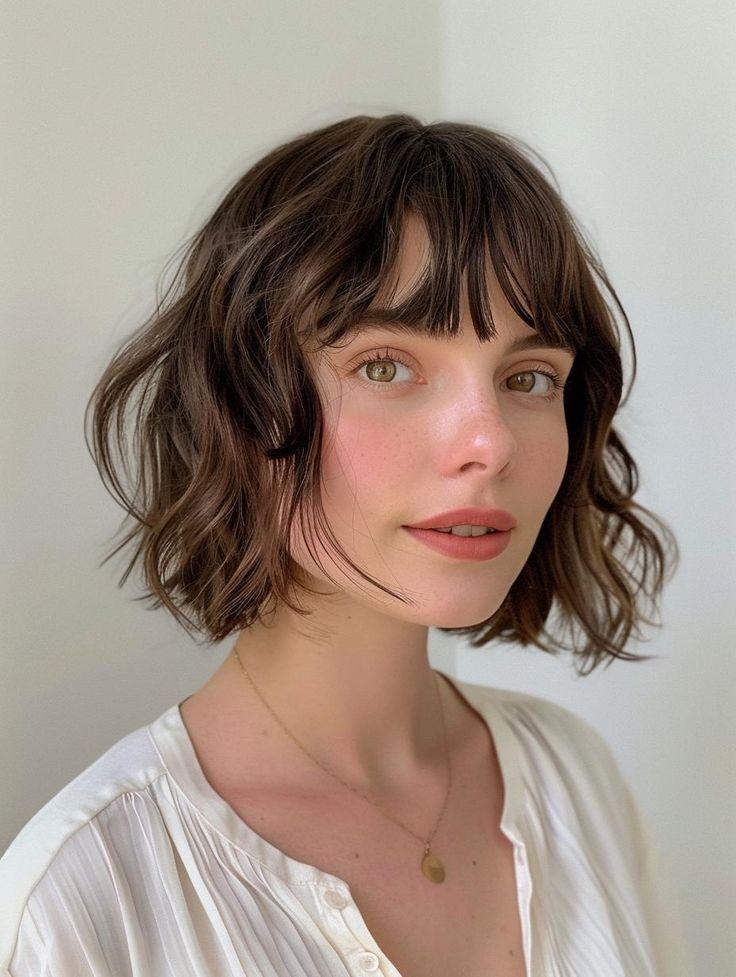 Fransız tarzı shaggy wavy bob