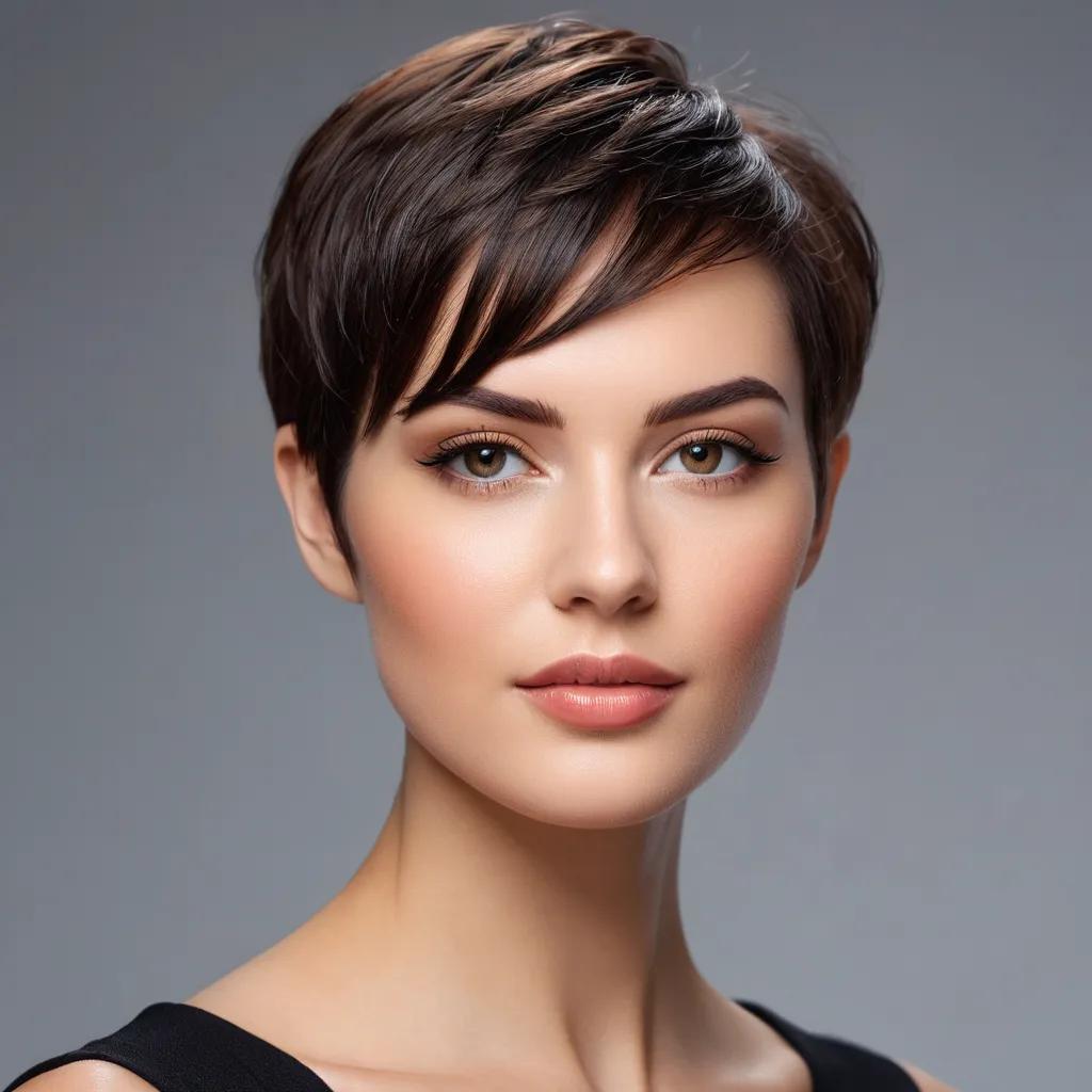 Oval yüz pixie modeli